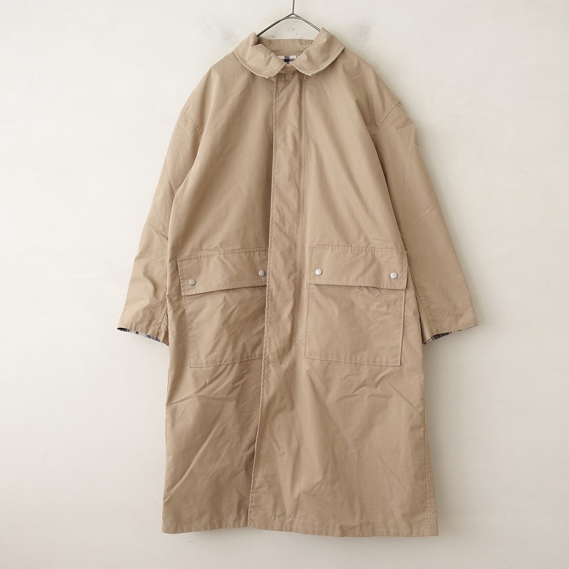 【美品】IENA☆ハイカウントギャバロングトレンチコート ベージュ IENA（イエナ）の「ハイカウントギャバロングトレンチコート
