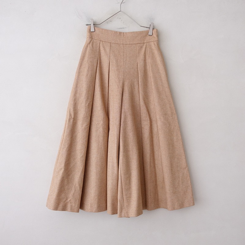 エブール ebure ウール混オックスプリーツワイドパンツ 36 【中古】【11D52】