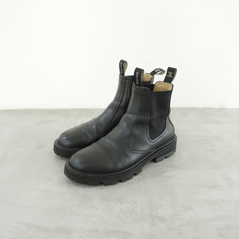【定価15.4万】セリーヌ CELINE マーガレットチェルシーブーツ 38/24.5 38 【中古】【22D52】