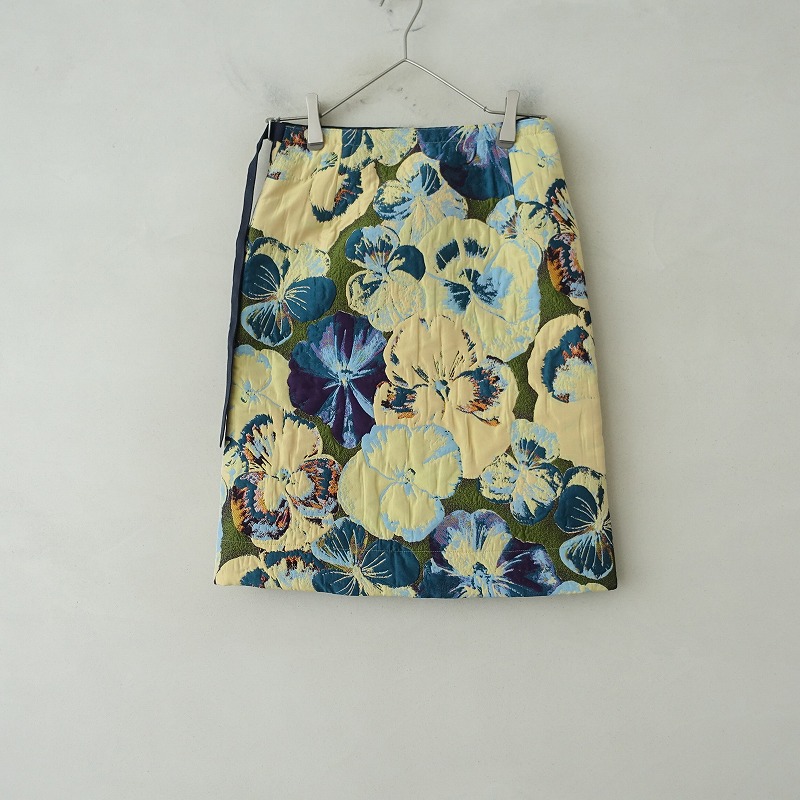 【美品】CABaN シルクツイル BLOOMIN' ART プリントパンツ caban（キャバン）の「シルクツイル BLOOMIN' ART プリントパンツ