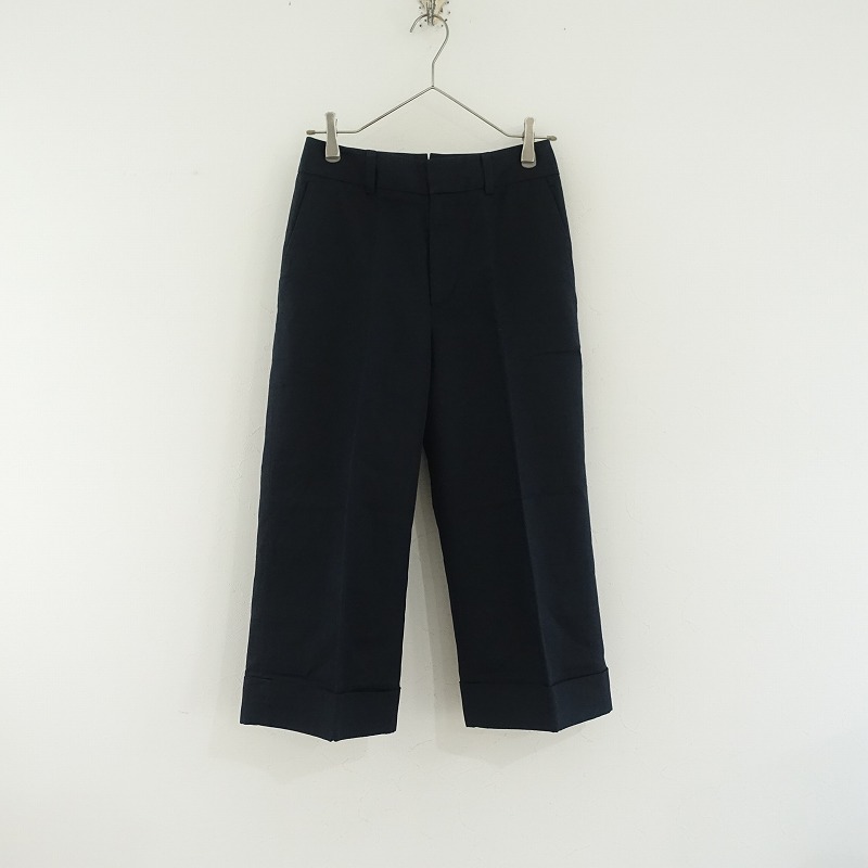 マーガレットハウエル麻コットンワイドパンツ 美品*マーガレットハウエル*2019 新定番リネン混 クロップド