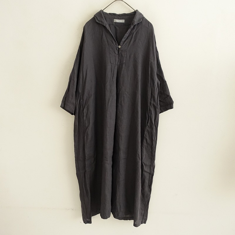 nest robeネストローブ麻100％リネン バックギャザーガウンローブコート nest Robe(ネストローブ)｜コットンリネンベルベットギャザー