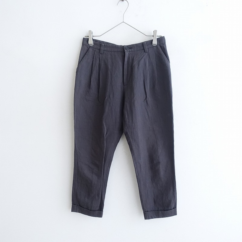 evam eva【定価2.3万】リネン梨地インボックスタックパンツ 楽天