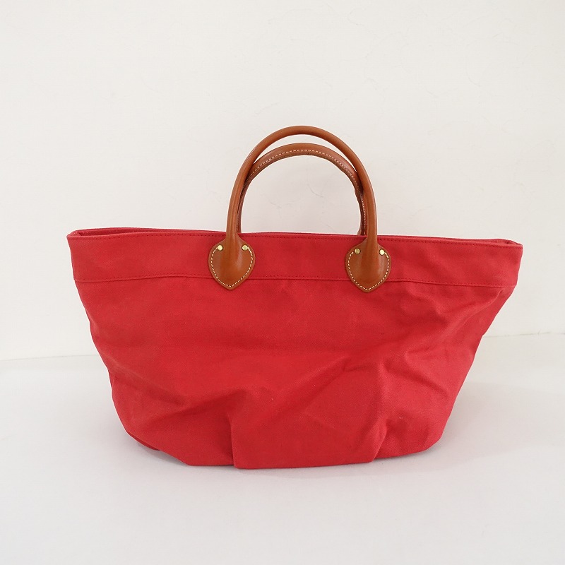 マリンディ MARINEDAY リネンキャンバス×レザー横型トートバッグMARGARET 【中古】【81G52】