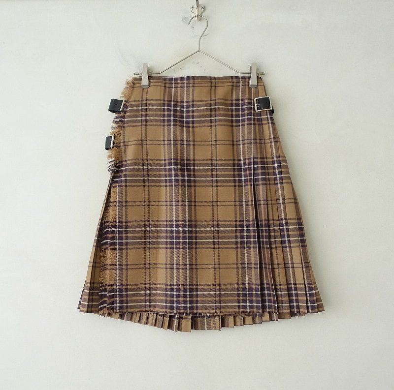 【美品】オニールオブダブリン O’NEIL OF DUBLIN ウールタータンチェックキルトスカート US8 【中古】【42G52】