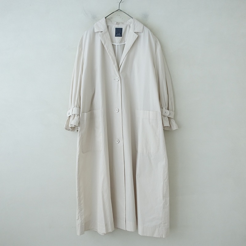 【限定品】ミナペルホネン フード取り外し可能ネイビーコート Sサイズ ロング 2023AW/定価25.3万】ミナペルホネン mina perhonen yoウールカシミヤ