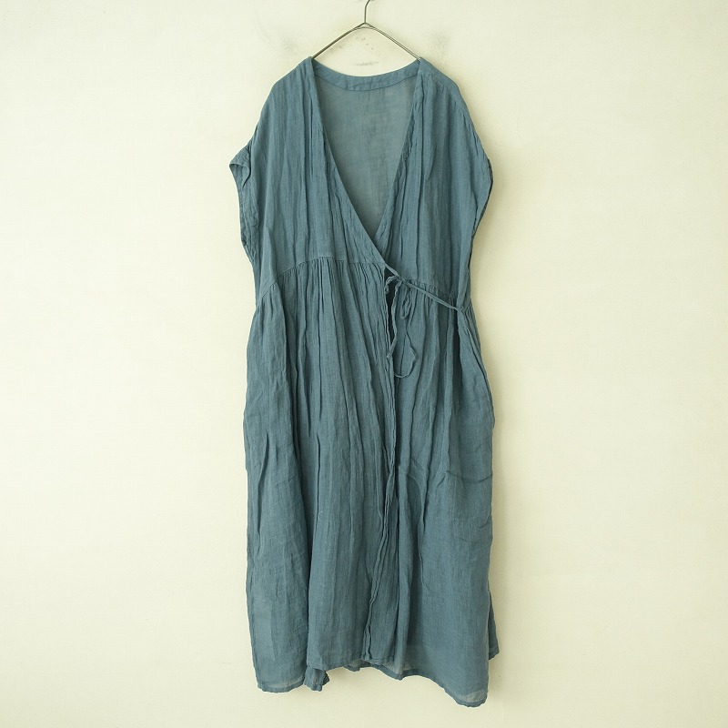 nest Robe︎♥︎リネン近江晒しシャツワンピース 半袖 nest Robe︎♥︎リネン近江晒しシャツワンピース 半袖 nest Robe︎