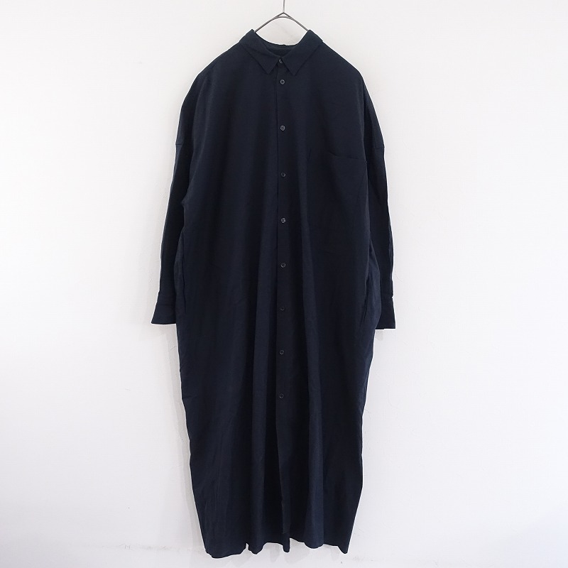 【定価6.8万】トゥジュー TOUJOURS バックワイドタックシャツワンピース 1 【中古】【92I52】