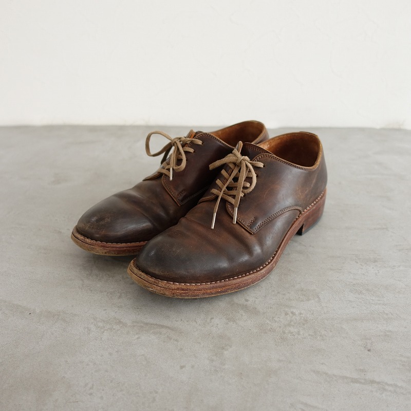 MOTO キャメルレザー プレーントゥ 26cm 美品 MOTO】プレーントゥオックスフォードシューズ（グイディレザー