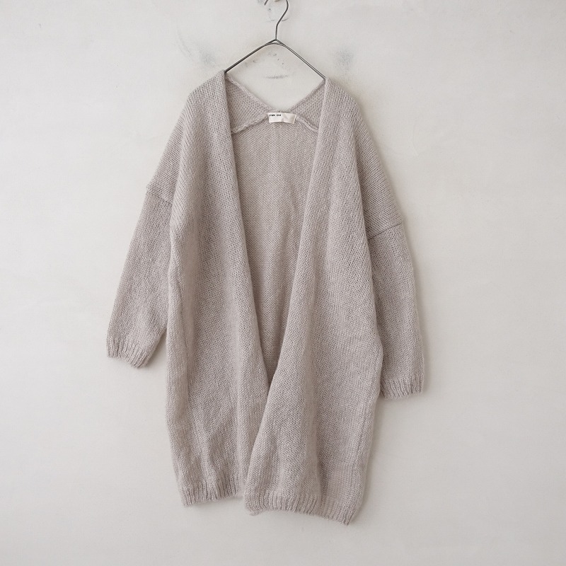 evam eva エヴァムエヴァ　ニットロングカーディガン evam eva 【定価2.5万】エヴァムエヴァ *リネンブレンドロングニット