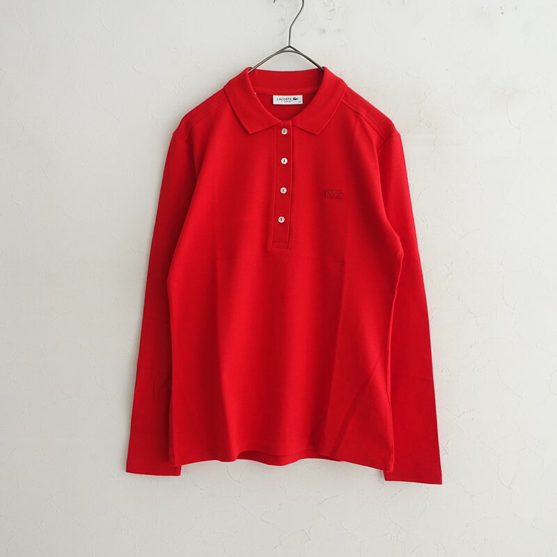 【未使用/定価1.8万】ラコステ LACOSTE 鹿の子ポロ長袖シャツ 38 【中古】【11K52】｜ブランド古着買取drop