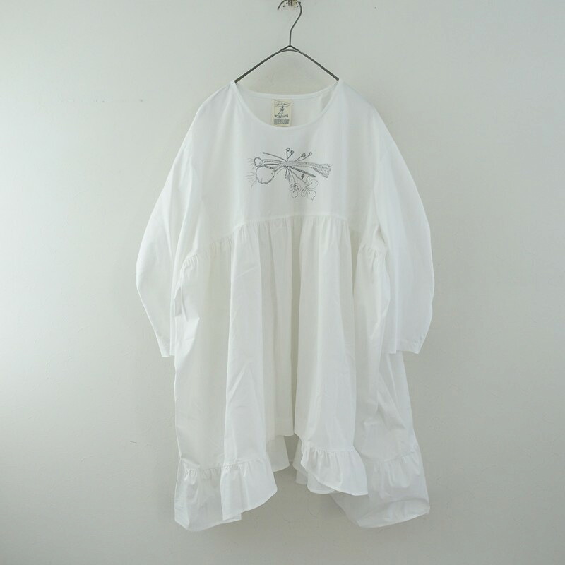 【美品/定価7.2万】デドゥエ D-due ハンドペイントブラウス 36 【中古】【81K52】