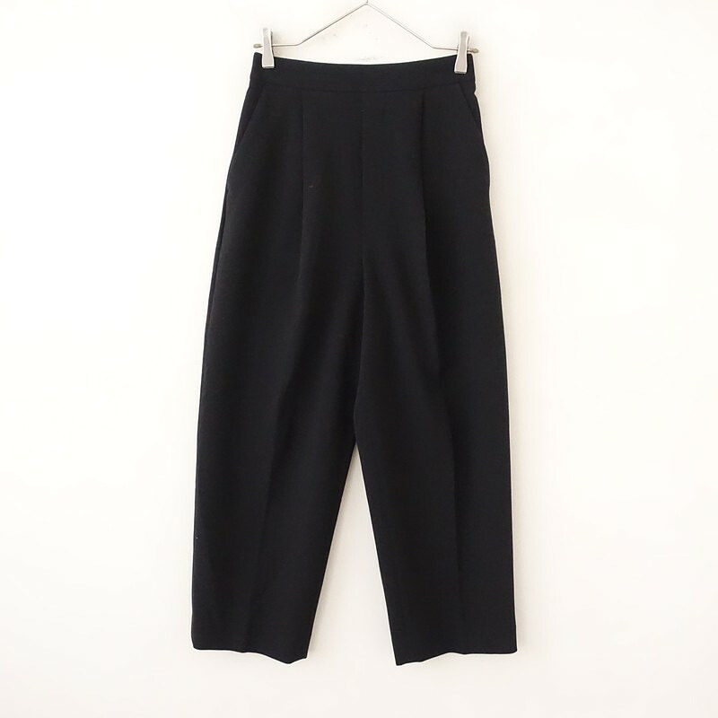 エンフォルド ENFOLD ダブルクロスゴムクロップドパンツ 36 【中古】【62K52】