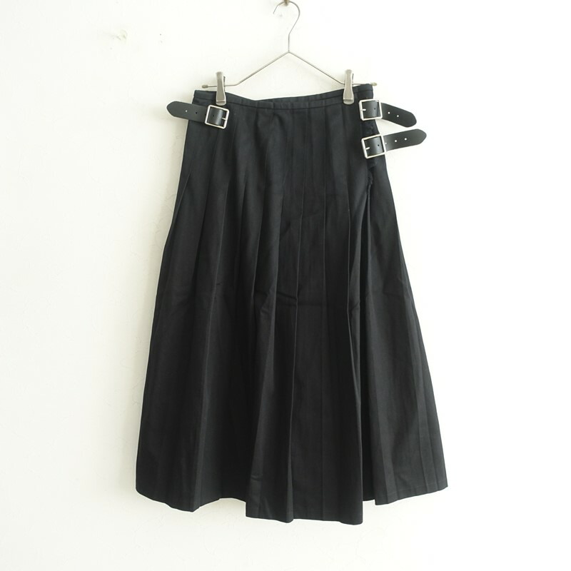オニールオブダブリン O’NEIL OF DUBLIN コットンプリーツラップスカート XS 【中古】【31L52】