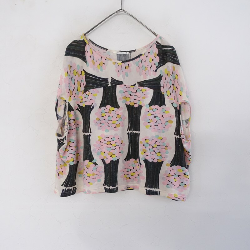 ミナペルホネン mina perhonen merci プリントカットソー 36 【中古】【71L52】