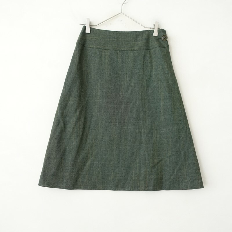 【定価3.1万】サリースコット Sally Scott ウールブレンド台形フレアスカート 9 【中古】【32L52】