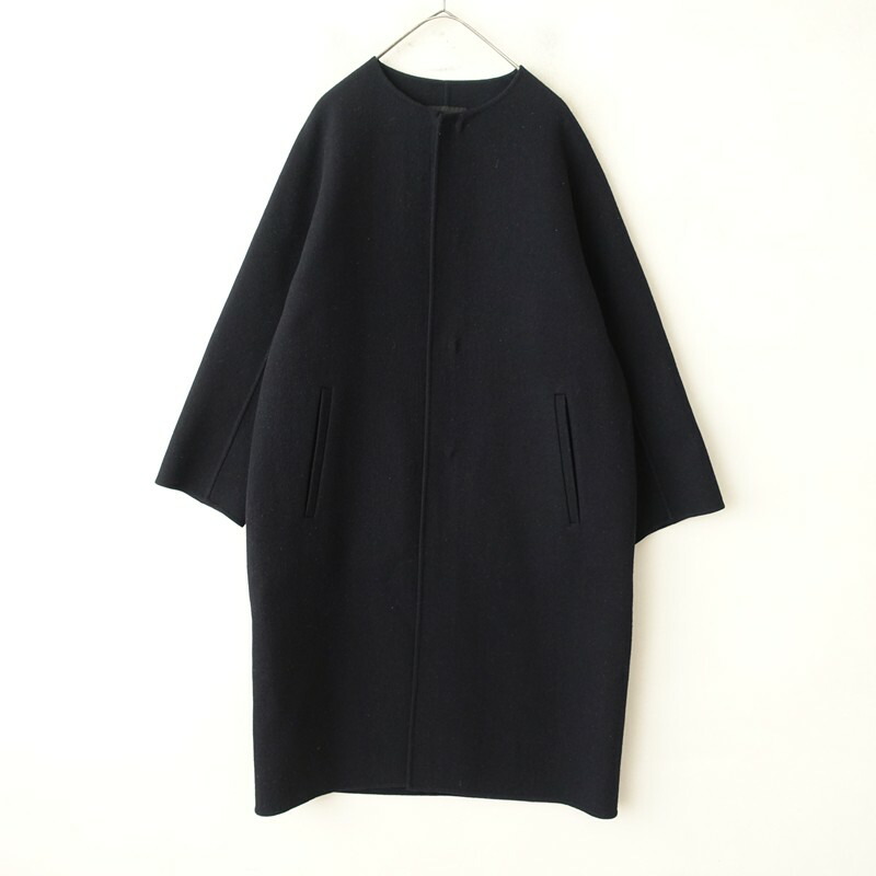 【訳あり】ドゥロワージャケット Drawer（ドゥロワー）の「Drawer ネイビーノーカラージャケット