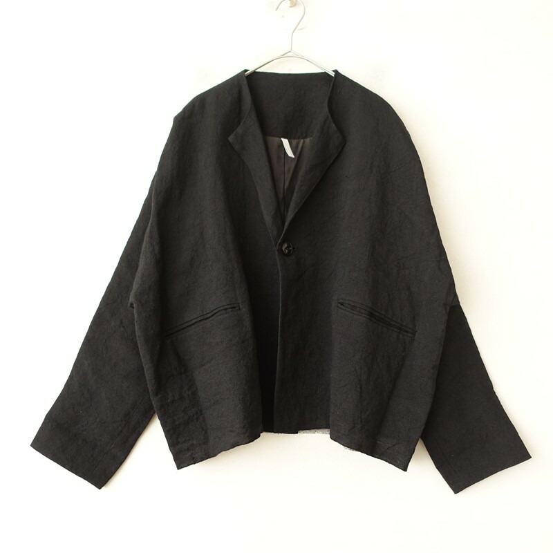 【美品/2024/定価7.7万】ヒムカシ himukashi 耳鳴! skelton Arrow Jacket リネンジャケット 1 【中古】【92L52】