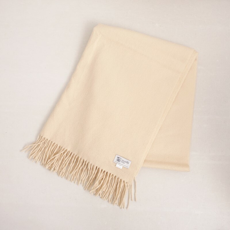 【美品】ジョンストンズオブエルガン JOHNSTONS OF ELGIN カシミヤストール 【中古】【92L52】