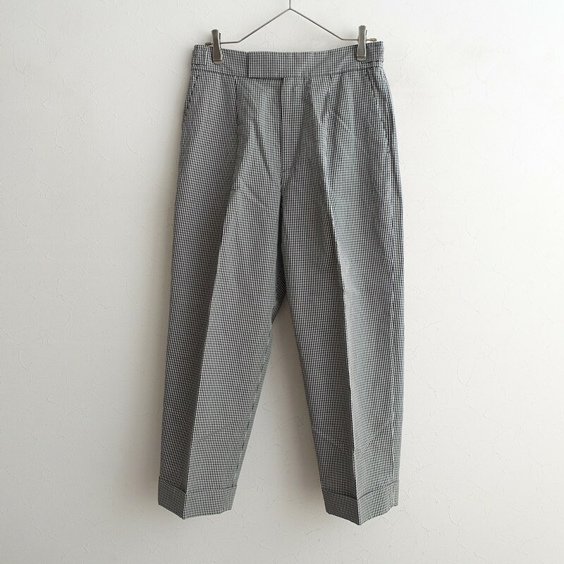 【未使用/2025/SS/定価4.5万】マーガレットハウエル MARGARET HOWELL ギンガムチェックパンツ 2 【中古】【03L52】