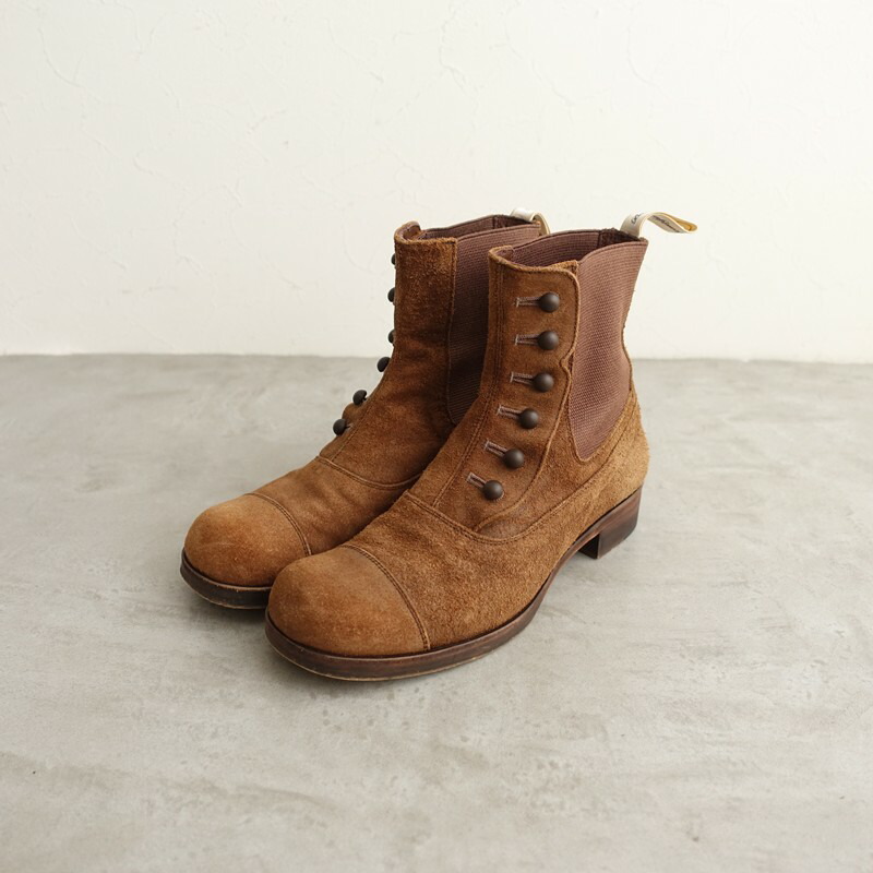 【定価5.9万】ビューティフルシューズ TOSHINOSUKE TAKEGAHARA BEAUTIFUL SHOES BUTTONED SIDEGORE BOOTS 5/23 5 【中古】【13L52】 12,058円