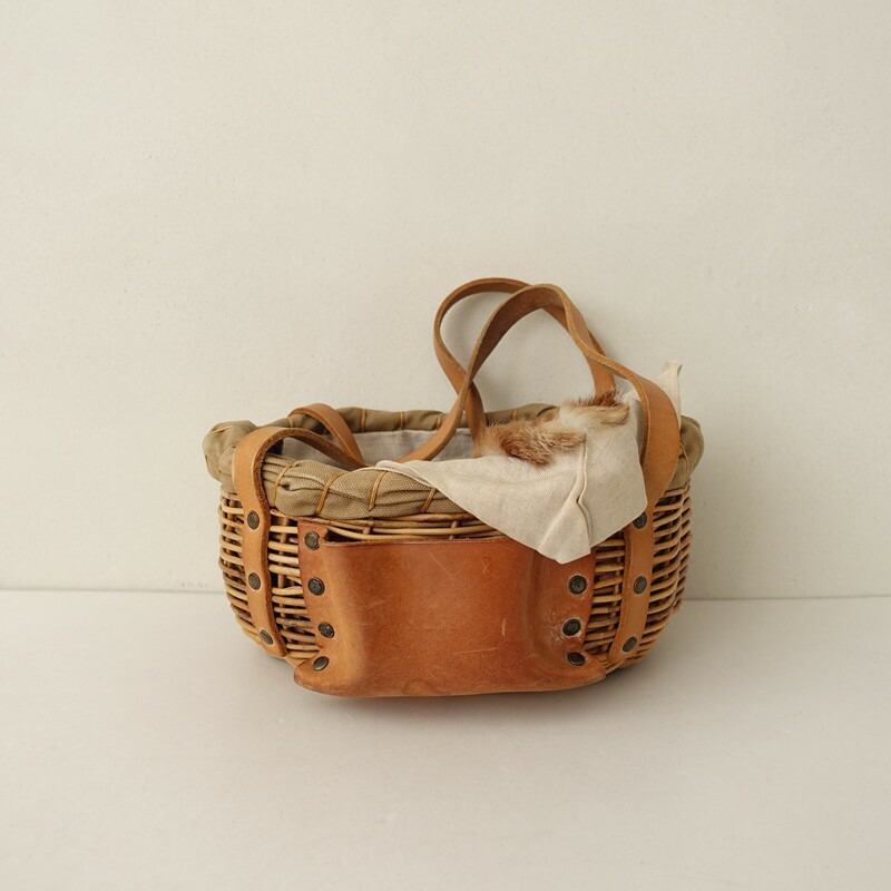 楽天市場】【エバゴス】ebagos 半月型 紅籐×キャンバス かご カゴ