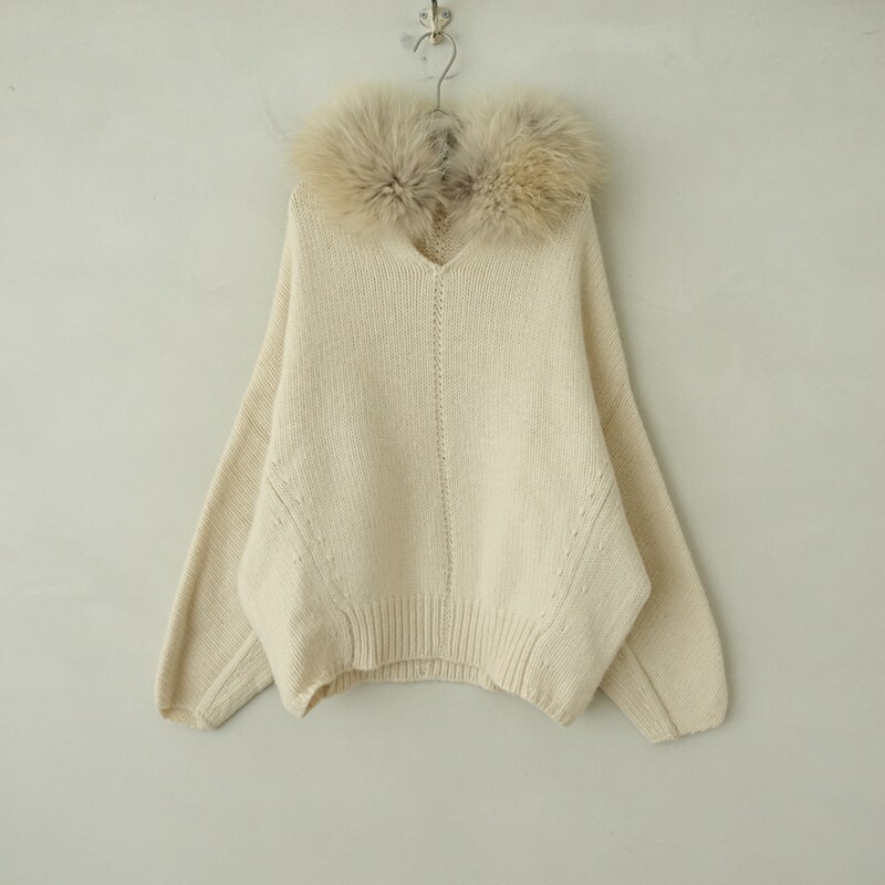 楽天市場】【ドゥロワー】DRAWER 12G カシミヤファー Vネック ニット