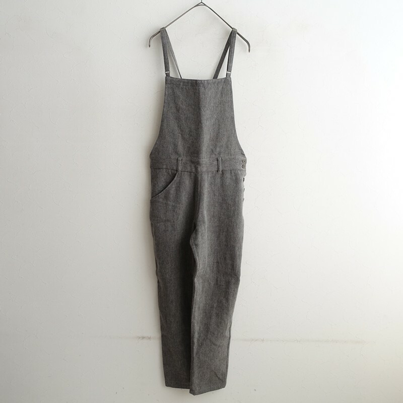 【定価2.5万】アトリエナルセ atelier naruse リネンラミーウールサロペットパンツ 38 【中古】【21A62】