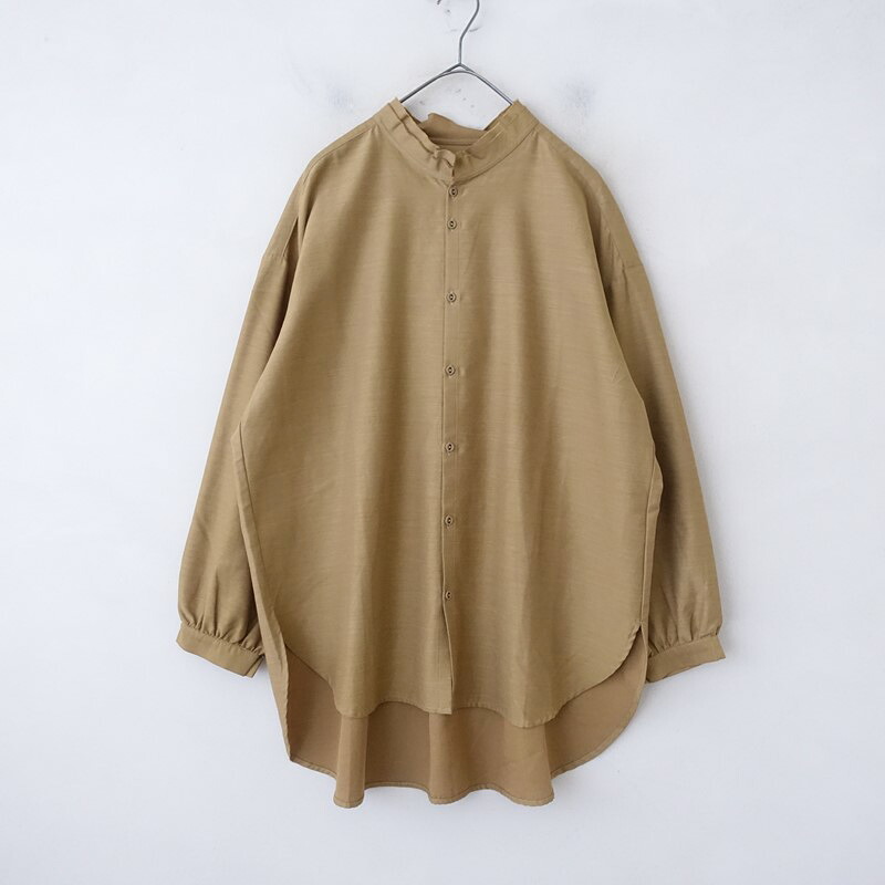 【未使用/定価1.5万】レイトリー LAITERIE プレミアムコットンツイルフリルシャツ 38 【中古】【82A62】|ブランド古着買取drop