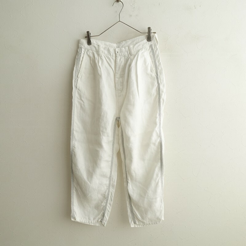ネイティブヴィレッジ NATIVE VILLAGE 配色トリプルステッチリネンタックパンツ 【中古】【13A62】