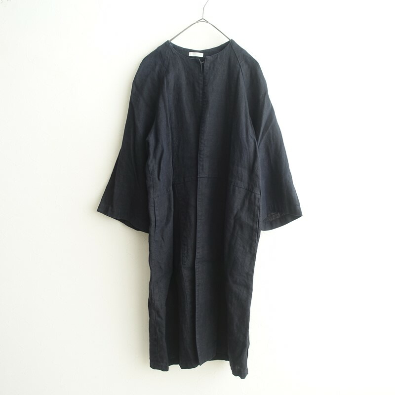 フォグリネンワーク fog linen work リネンノーカラーラグランスリーブコート   【中古】【13A62】
