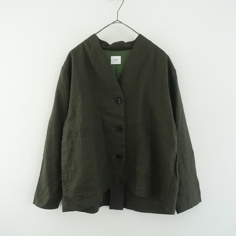 【2024AW/必要経費1.7万】ヤラ YARRA リネン100 ショルダーダーツジャケット  F 【中古】【40B62】