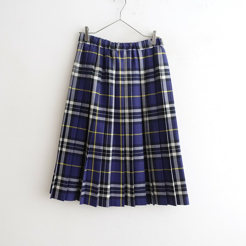 シャルパンティエドゥヴェッソ×オニールオブダブリン Charpentier de vaisseau×O’NEIL OF DUBLIN ウールイージープリーツスカート 【中古】【40B62】