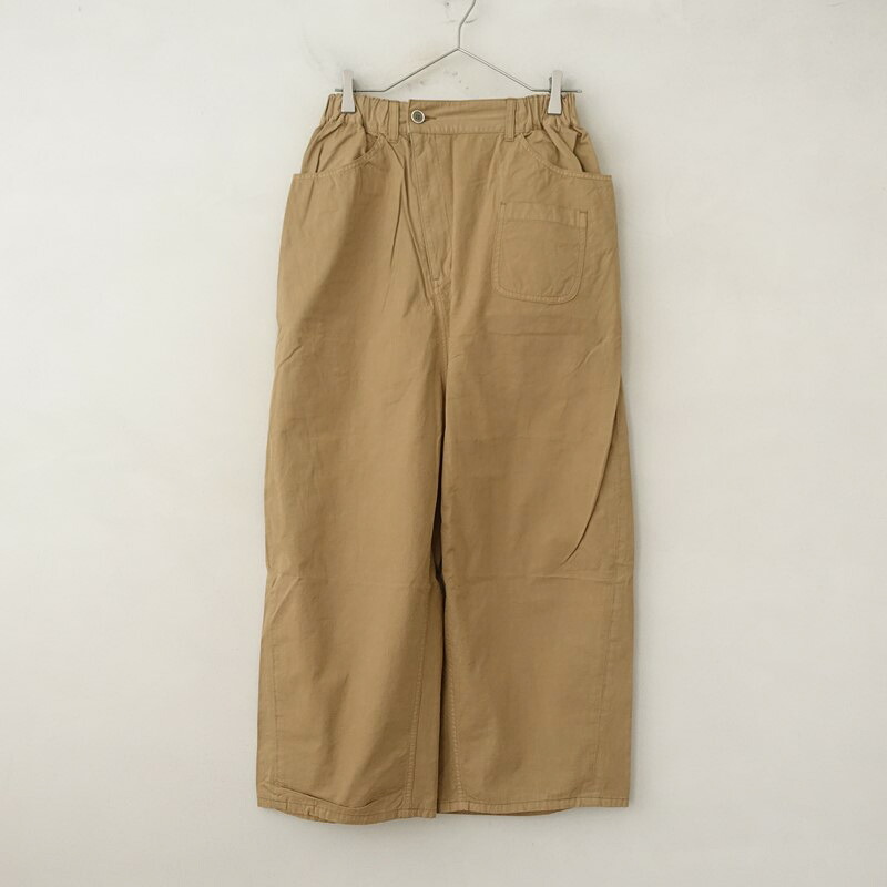 【美品/定価1.8万】ツムグ tumugu ジンバブエコットンツイルワイドパンツ F 【中古】【60B62】