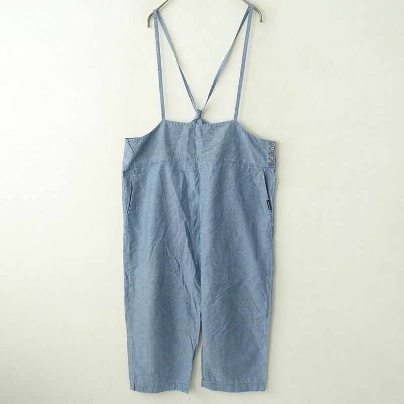 【定価2.9万】ネストローブ アップサイクルリノ nest Robe UpcycleLino シャンブレーサロペットパンツ F 【中古】【80B62】