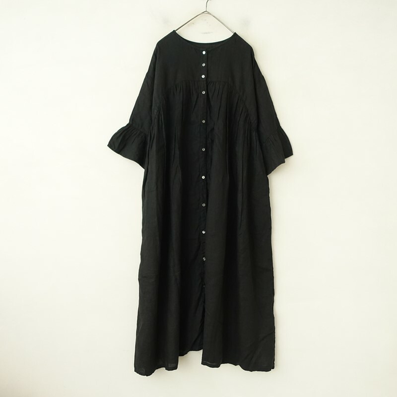 【2025SS/定価3.5万】ネストローブ nest Robe リネンフレアスリーブ2WAYドレス F 【中古】【11B62】