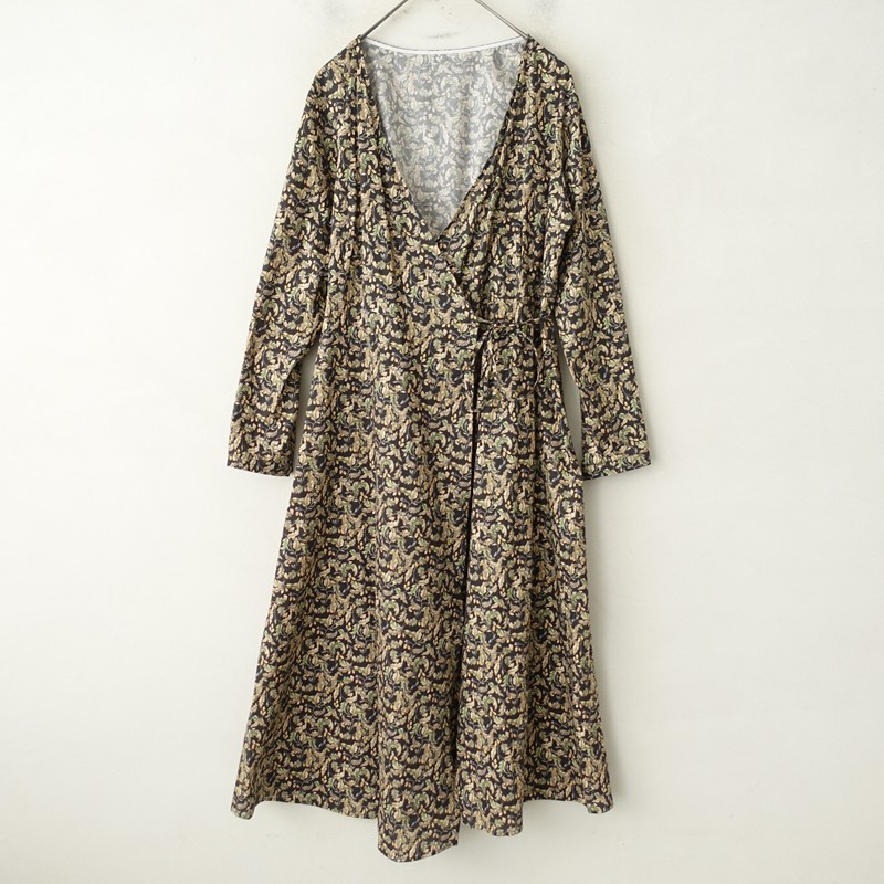 リバティ LIBERTY Oak crown オーククラウン カシュクールワンピース 【中古】【02B62】