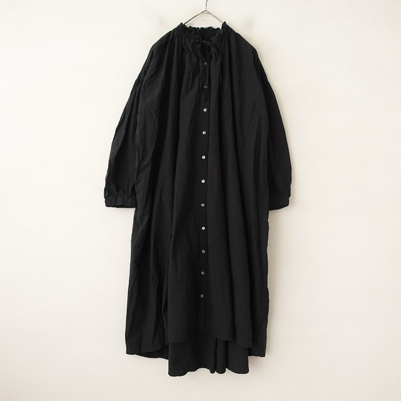 【定価2.8万】ネストローブ nest Robe コットンラミーバルーンスリーブワンピース F 【中古】【30C62】