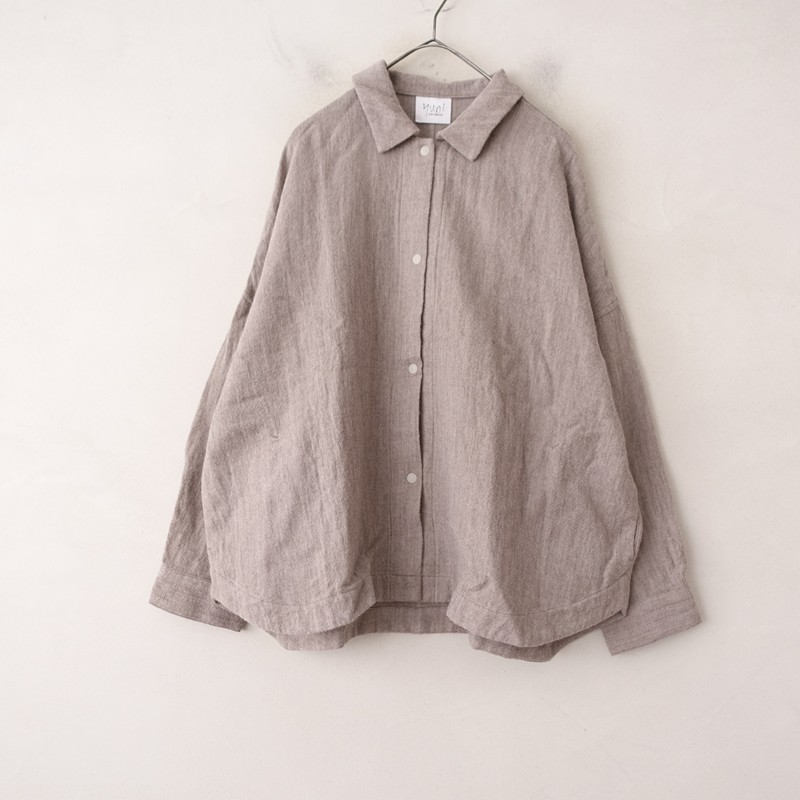 【美品/必要経費1.9万】ユニ yuni IS LIKE A FLOWER TO ME. Wide Shirt jacket ワイドシャツジャケット  F 【中古】【30C62】