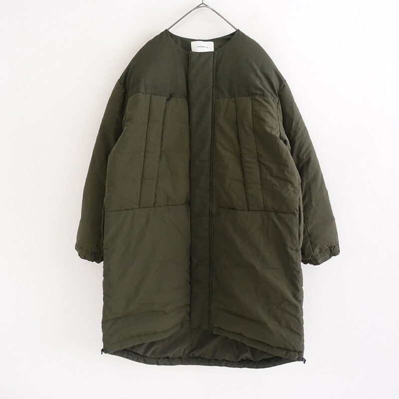 ジョンブル Johnbull ノーカラー切替えダブルジッパーダウンコート M 【中古】【30C62】