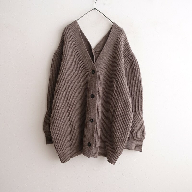 【2024AW/定価6.8万】アトモファクトリー ATOMO FACTORY RIB CARDIGAN 畦編みニットカーディガン S/M 【中古】【50C62】 14,634円