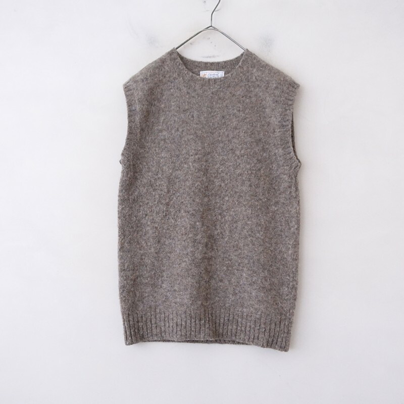 【定価2.8万】シェットランドウーレンコー SHETLAND WOOLLEN CO シャギードッグプルオーバーベスト M 【中古】【60C62】