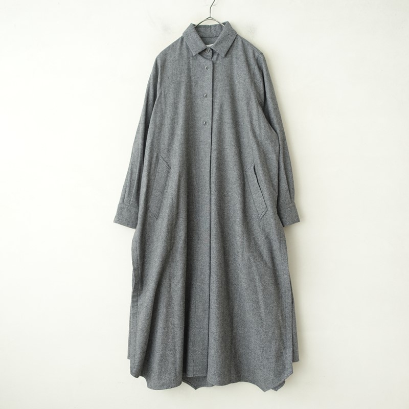 【通貨価値4.9万】ラプレ RaPPELER メランジツイードコートワンピース  FREE 【中古】【70C62】