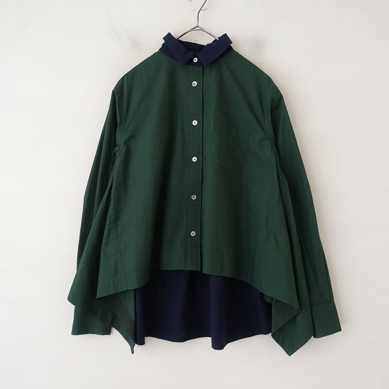 サカイ sacai コットン混バイカラーシャツ - 【中古】【70C62】