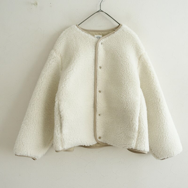 【美品/2025AW/定価2.3万】オーシバルドゥピュイ1939 ORCIVAL DEPUIS 1939 ボアフリースラウンドネックブルゾン 2 【中古】【80C62】