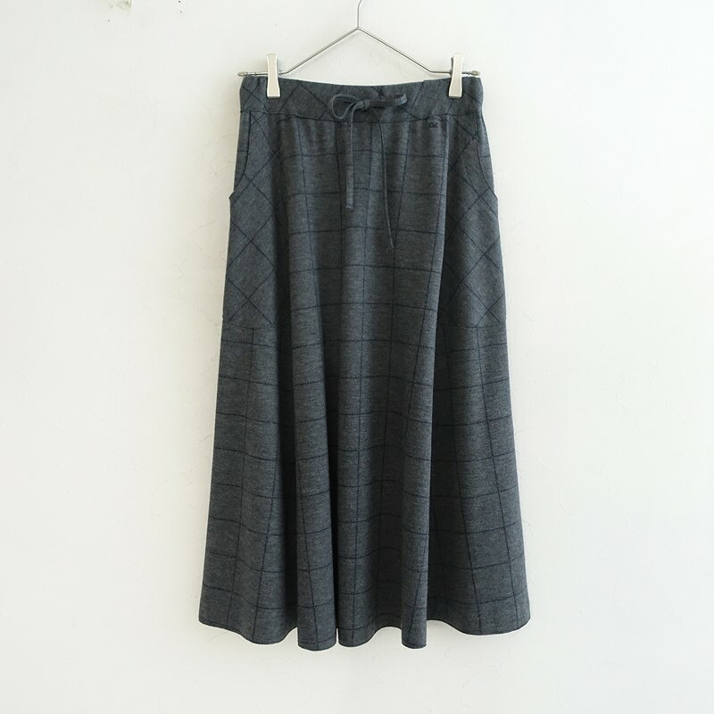 【美品/定価3.1万】フォーティファイブアール 45R ウール格子チェックフレアスカート 2 【中古】【80C62】 9,316円