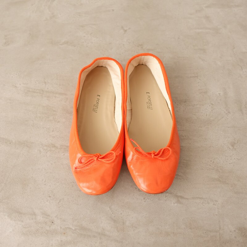 【美品/必要経費3.7万】ポルセリ E.PORSELLI. バレーシューズ 39/24.5  39 【中古】【90C62】