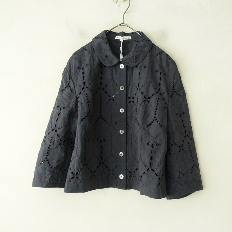 【美品/定価9.3万】ミナペルホネン mina perhonen sound drop カットワーク刺繍ブラウス 36 【中古】【01C62】｜ブランド古着買取drop