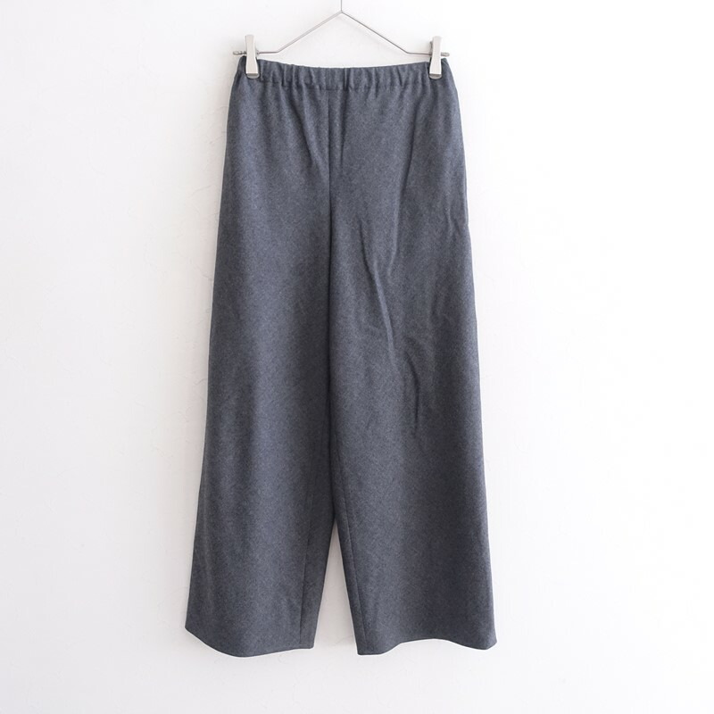 【通貨価値3.5万】ギャルリーヴィー GALERIE VIE フラノストレッチイージーワイドパンツ  32 【中古】【21C62】