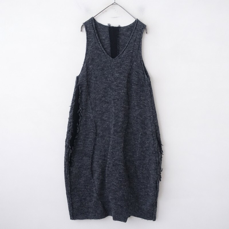 【2024AW/美品/定価5.7万】ヨーガンレール JURGEN LEHL knit DRESSノースリーブVネックニットワンピース M 【中古】【41C62】